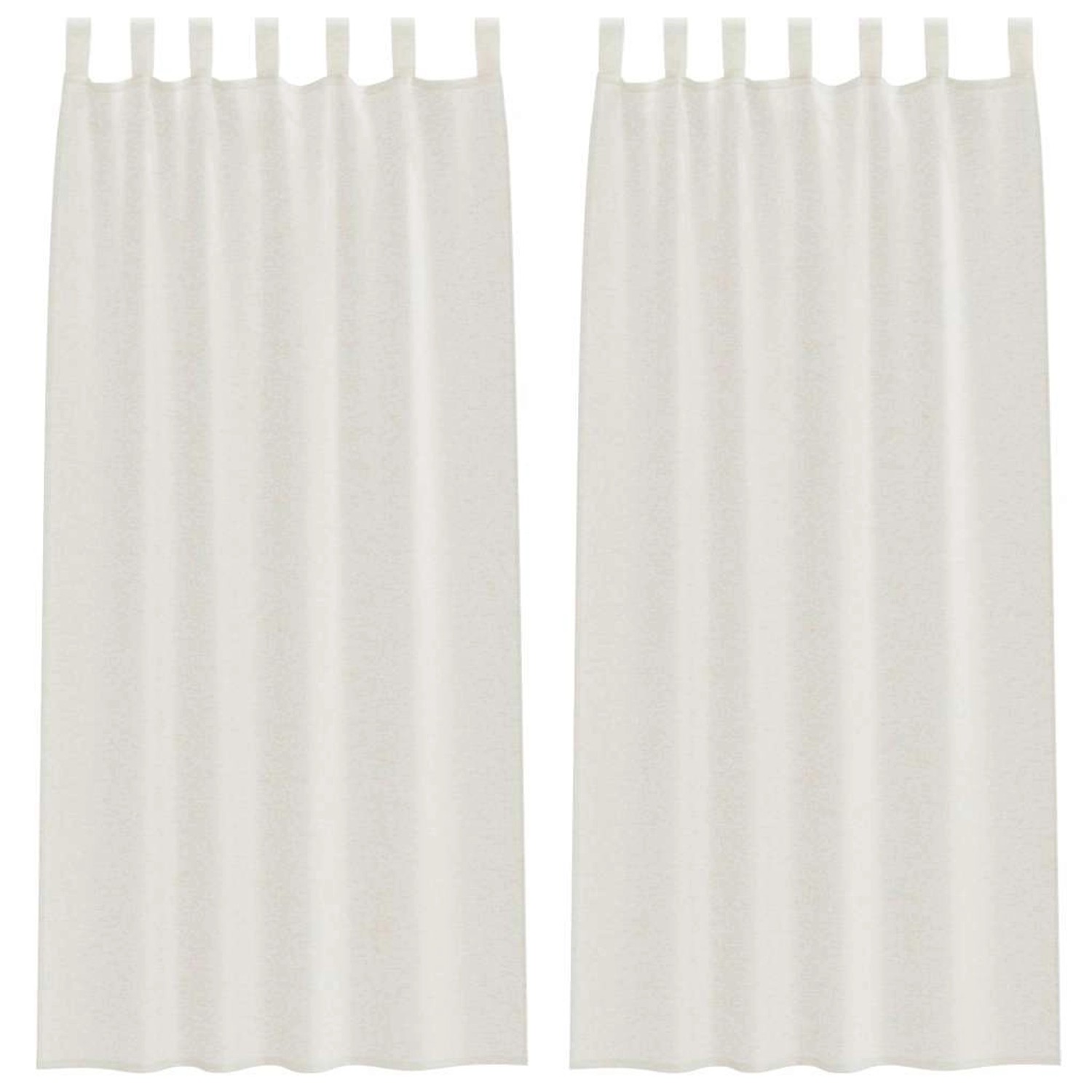 vidaXL Voile-Vorhänge 2 Stk Creme 140x225cm Polyester 4108039 günstig online kaufen