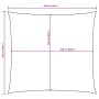 Maßzeichnung des quadratischen vidaXL Sonnensegels 2,5x2,5 m mit allen relevanten Abmessungen.