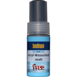 Belton Free AQUAcolours Lackstift RAL 9005 Tiefschwarz matt, Detailansicht.