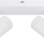 Weißer Globo Strahler Robby, 2-flammig, für GU10 Leuchtmittel, modernes Design.