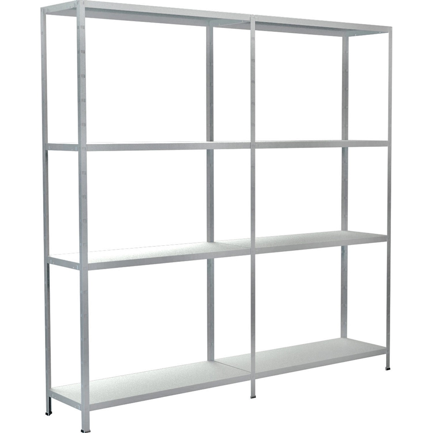 Schulte Set 1 Steckregal/Kellerregal und 1 Anbauregal Weiß 180 cm x 180 cm x 35 cm