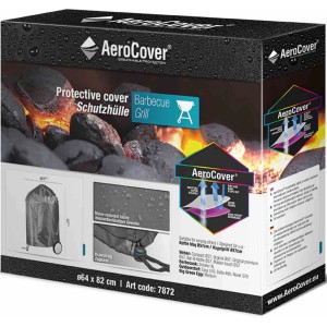 Aerocover Grill-Schutzhülle Anthrazit Ø 57cm, Verpackung mit Produktinformationen.