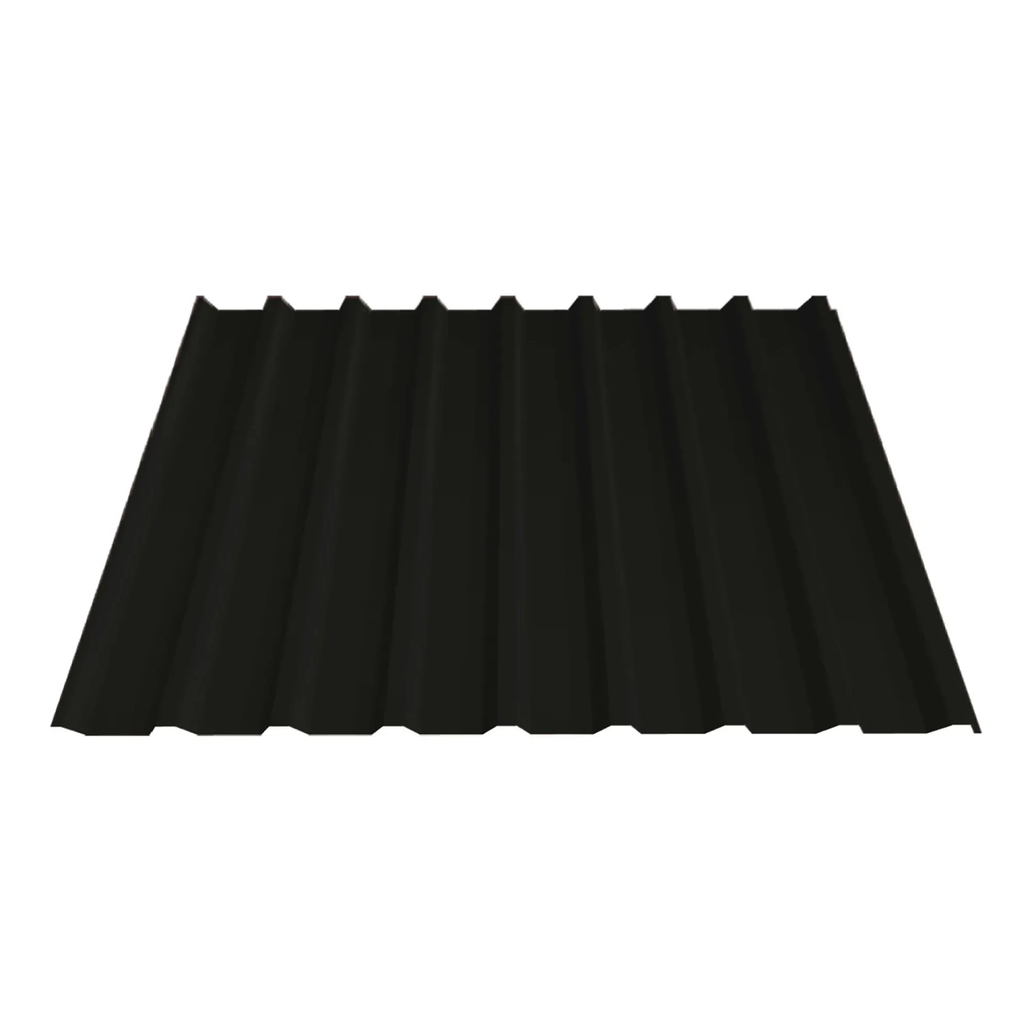 Schwarzes Ruukki Dachblech für Holzbrüder Carport Ralf 42. Wetterfest und langlebig.