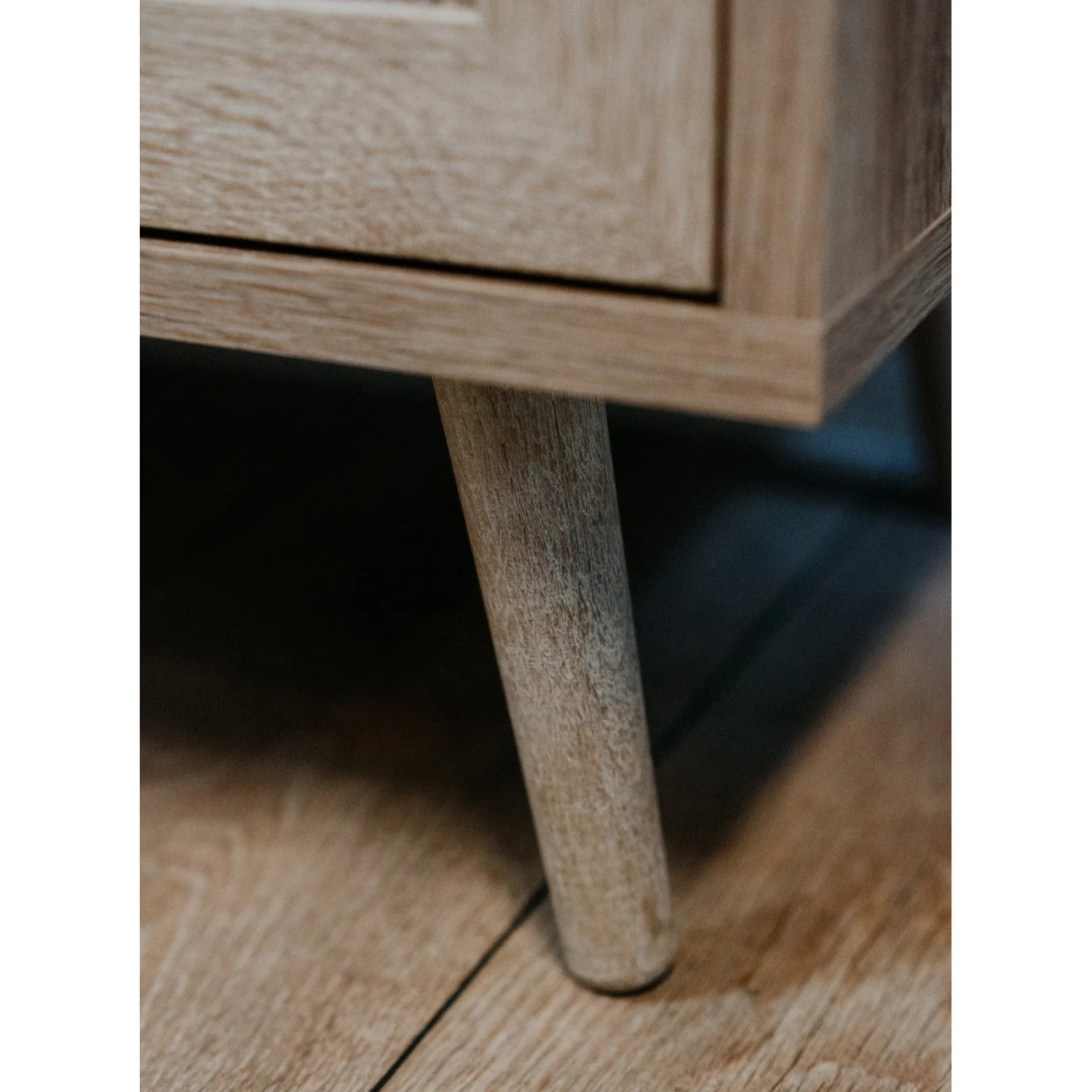 Furn.Design Schuhkipper Eiche Sonoma mit Bast-Dekor 70 x 125 cm 3 Kipper Scandi Niran_6