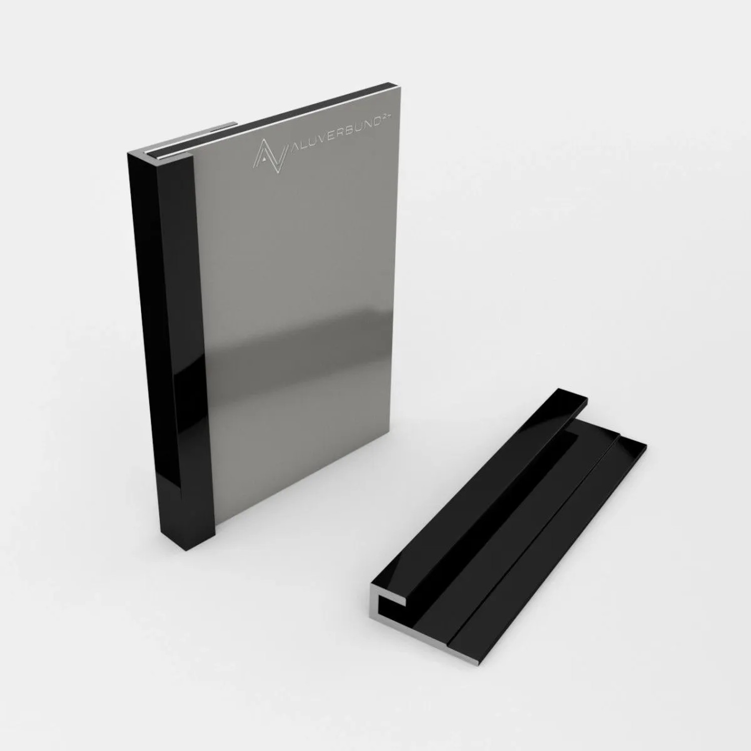 Aluverbund24 200cm Abschlussprofil für Alu Verbundplatte Schwarz RAL9005