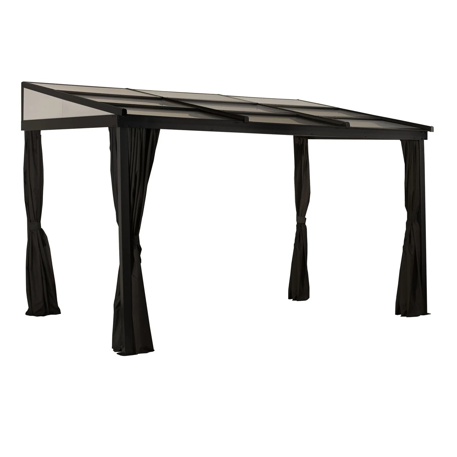 Sojag Terrassenüberdachung Budavar Schwarz 298,5 cm x 367 cm x 243 cm