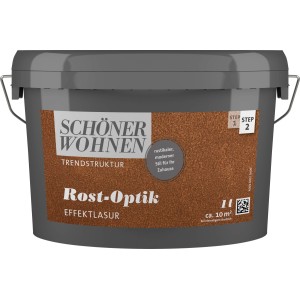 Eimer Schöner Wohnen Rost-Optik Effektlasur 1 l, für rostartige Oberflächen im Innenbereich.