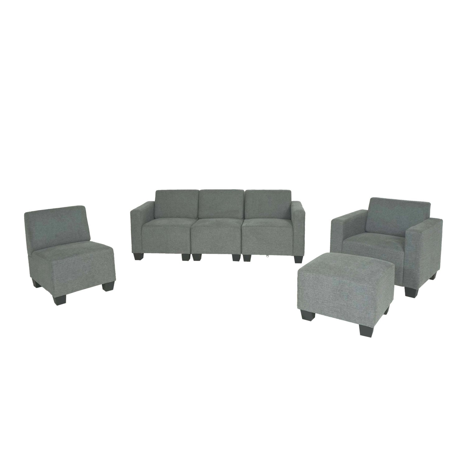 MCW Sofa-System Moncalieri 6-teilig 3-1-1-1 Grau günstig online kaufen