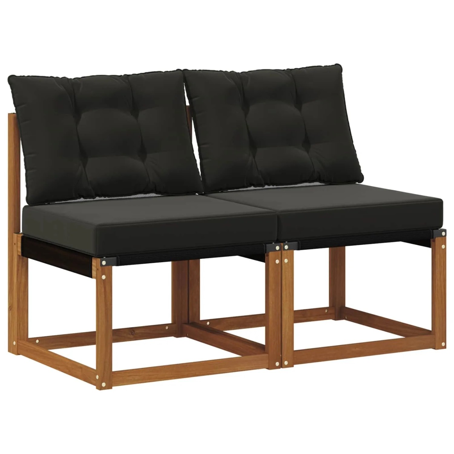 vidaXL 2 Stück Outdoor Mittelsofa 900607