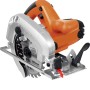 Worx Handkreissäge WX425 mit orangem Gehäuse und silberner Schutzvorrichtung.