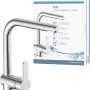 Schütte Küchenarmatur Rio Chrom, Einhebelmischer mit hohem Auslauf und Cold-Start-Funktion.