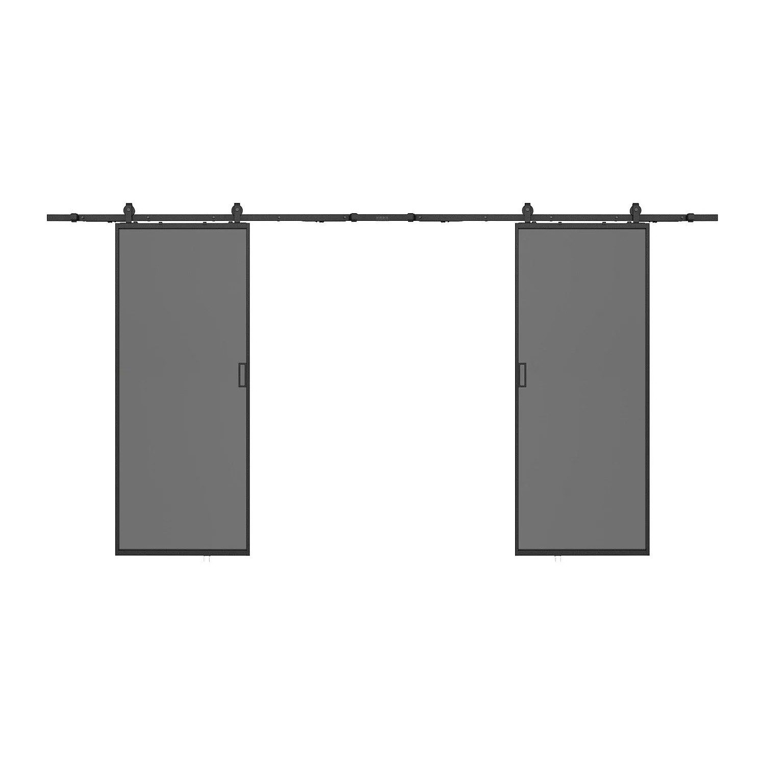 Vente-unique Schiebetür Linci Schwarz 83 cm