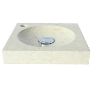 Wohnfreuden Marmor - Waschbecken Tumba Creme 30cm