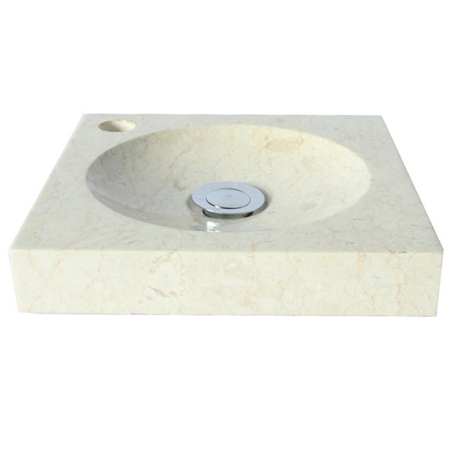 Wohnfreuden Marmor - Waschbecken Tumba Creme 30cm günstig online kaufen