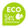 Grünes ECO-Label: Bis zu 24% Wasser sparen mit der Küchenarmatur.