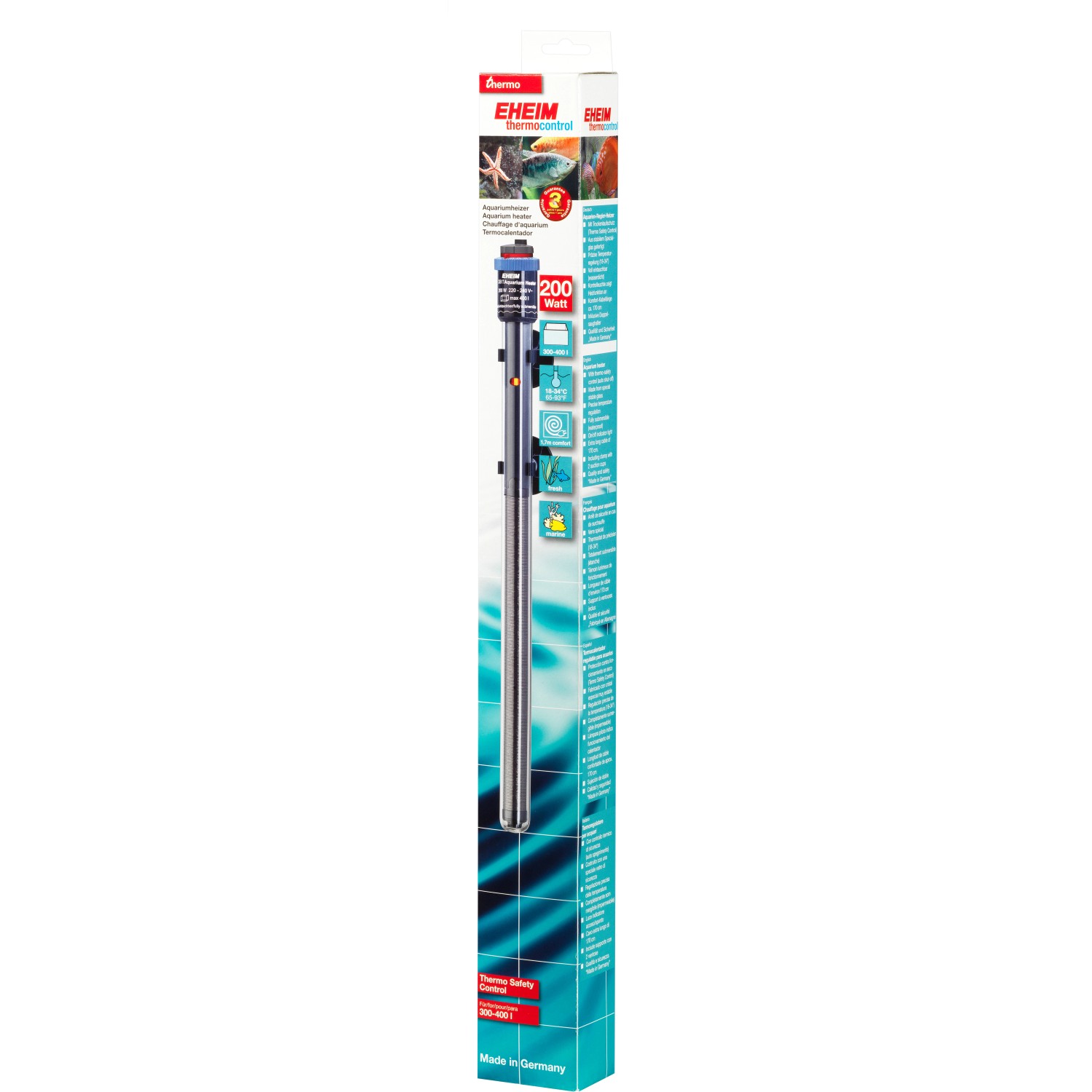 Eheim Aquarium-Heizer Thermocontrol 200 W für Aquarien von 300 l bis 400 l