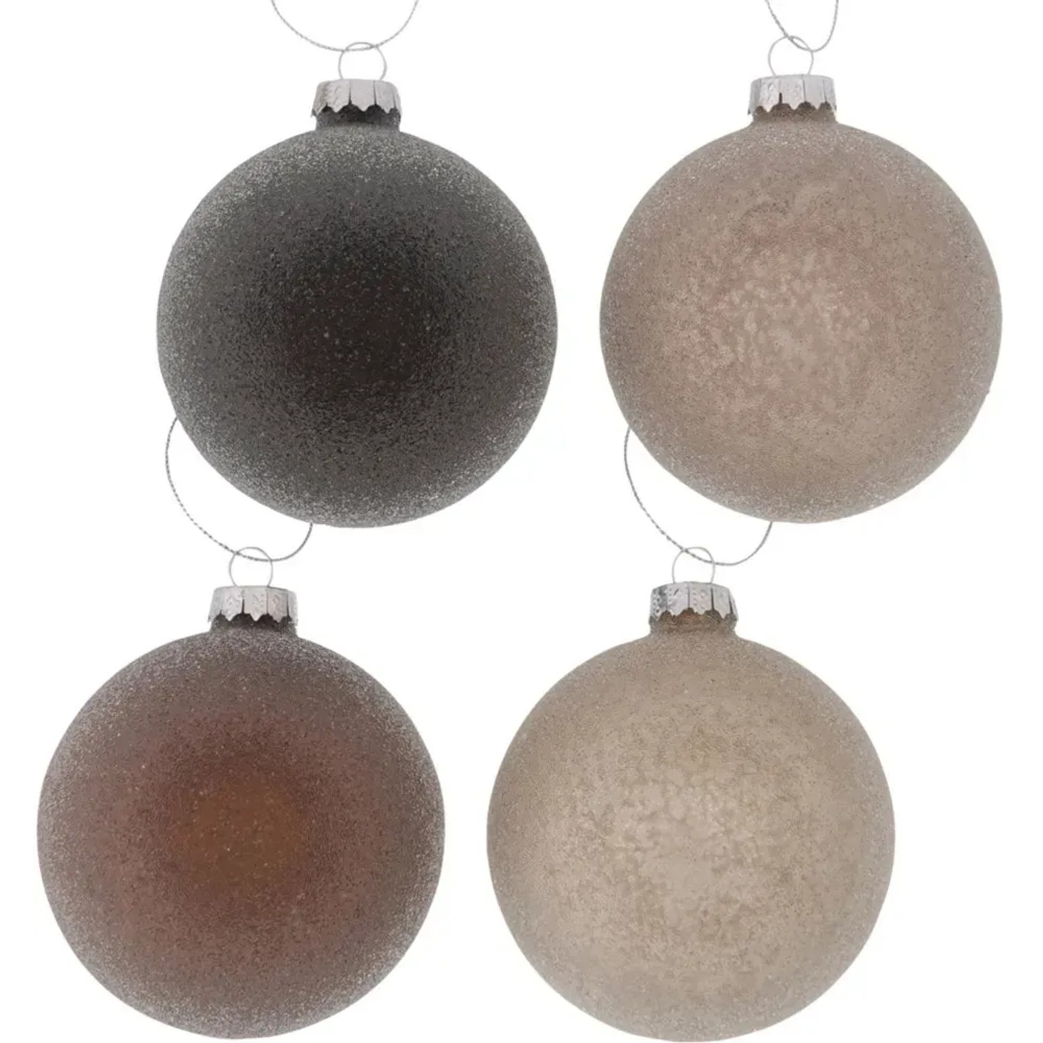 Boltze Home Weihnachtskugel Babido 6-fach sortiert