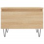 vidaXL Couchtische (2 Stk.) Sonoma-Eiche, Holzwerkstoff mit Metallbeinen.