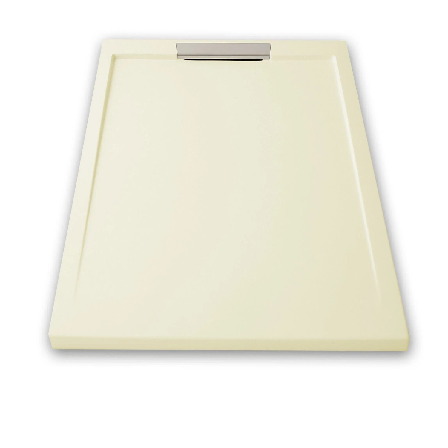Mirlo Mineralguss Duschwanne Extra Flach Lux  Beige Ablaufschutz Chrom Ablaufschutz Chrom 70x150cm