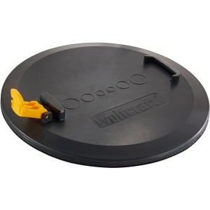 wolfcraft Rundschleifer Ø 225 mm für Trockenbauwände, mit Klettaufnahme und optionalem Teleskopstiel.