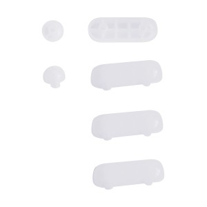 Ring- und Deckelpuffer Set, weiß, passend für Livorno/Luxor WC-Sitze.