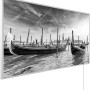 Könighaus Infrarotheizung mit Venedig-Motiv, 50x90 cm, 450W. Elektrische Heizung mit Gondel-Bild.