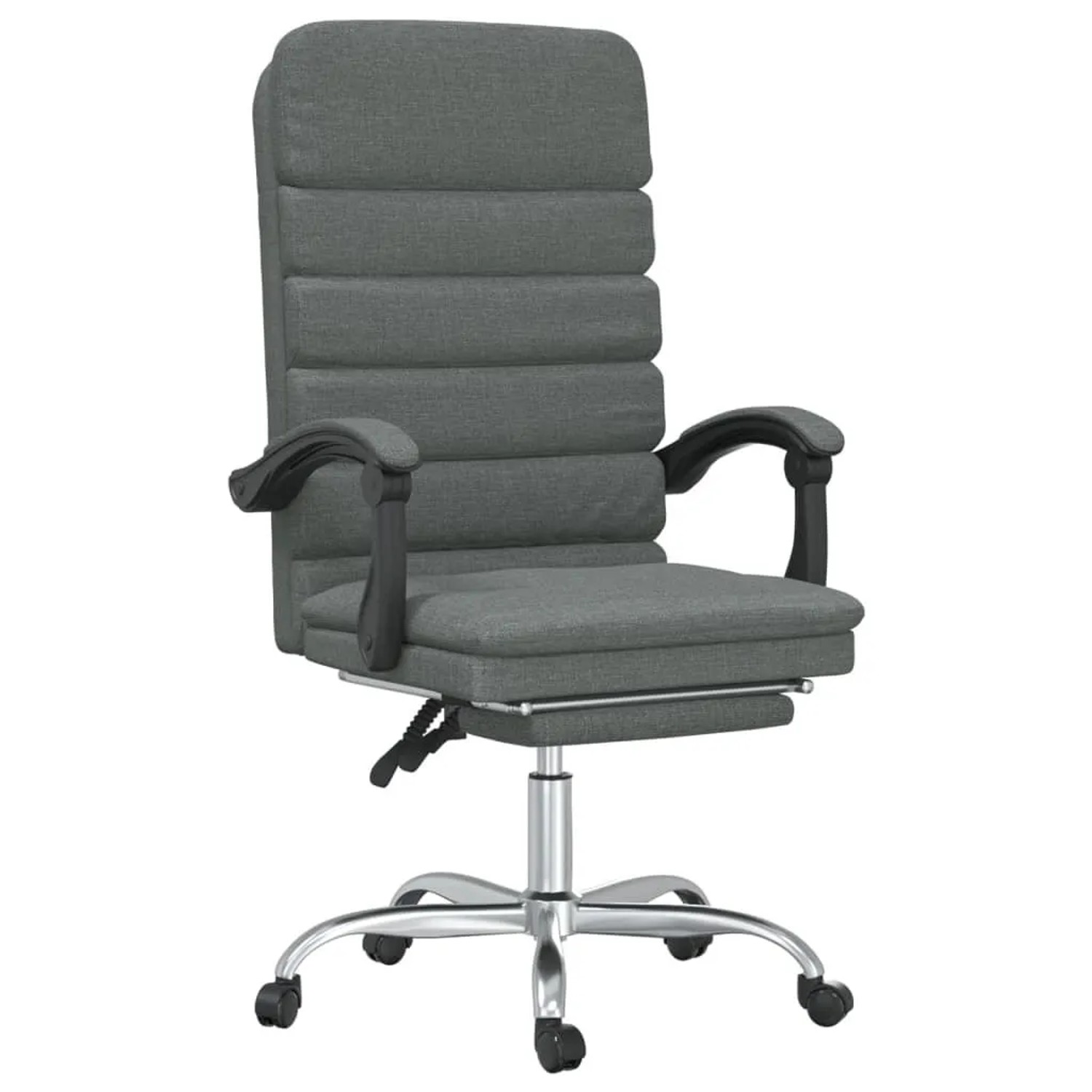 vidaXL Bürostuhl mit Massagefunktion Dunkelgrau Stoff 349726