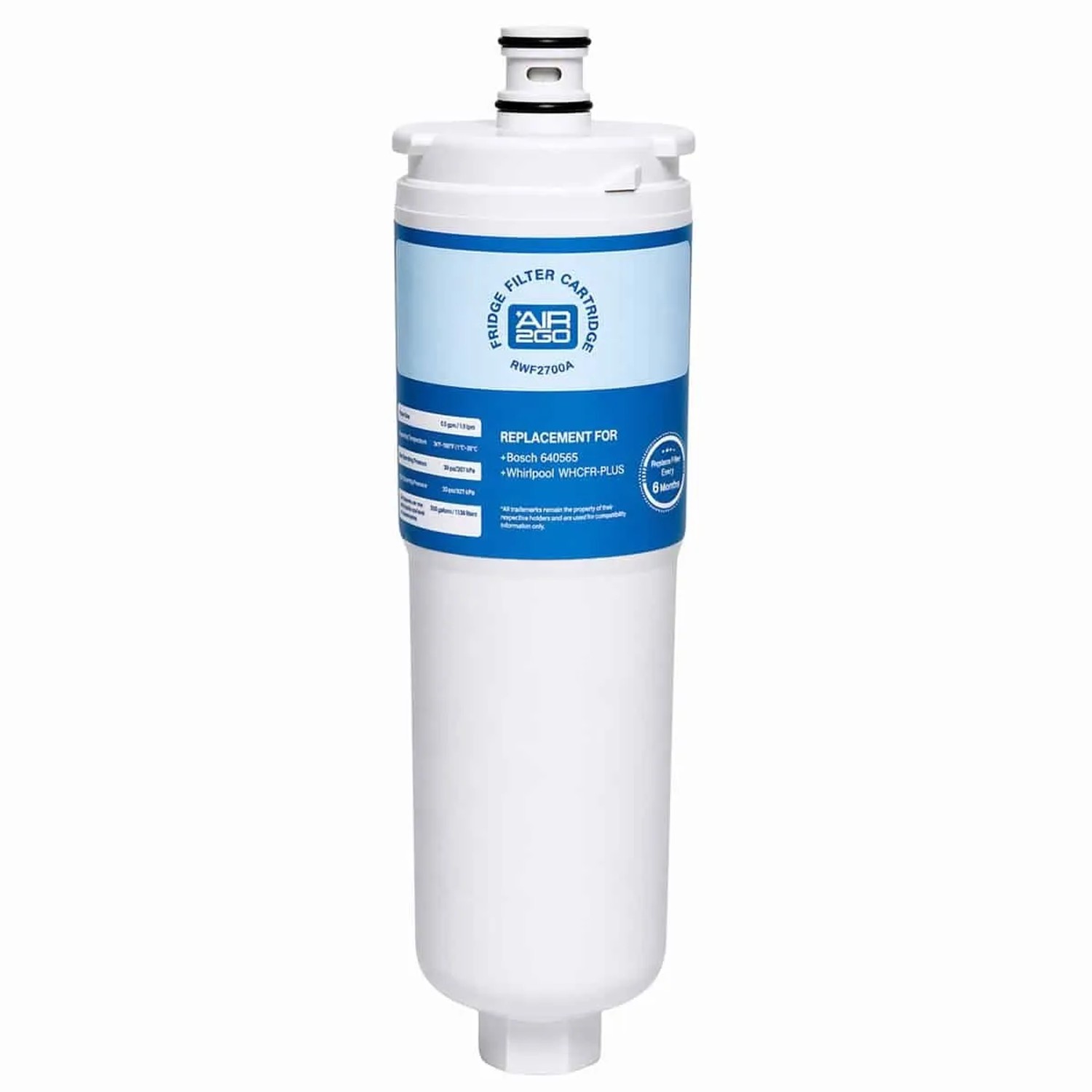 AIR2GO Wasserfilter für Whirlpool CS52 und RWF2700A