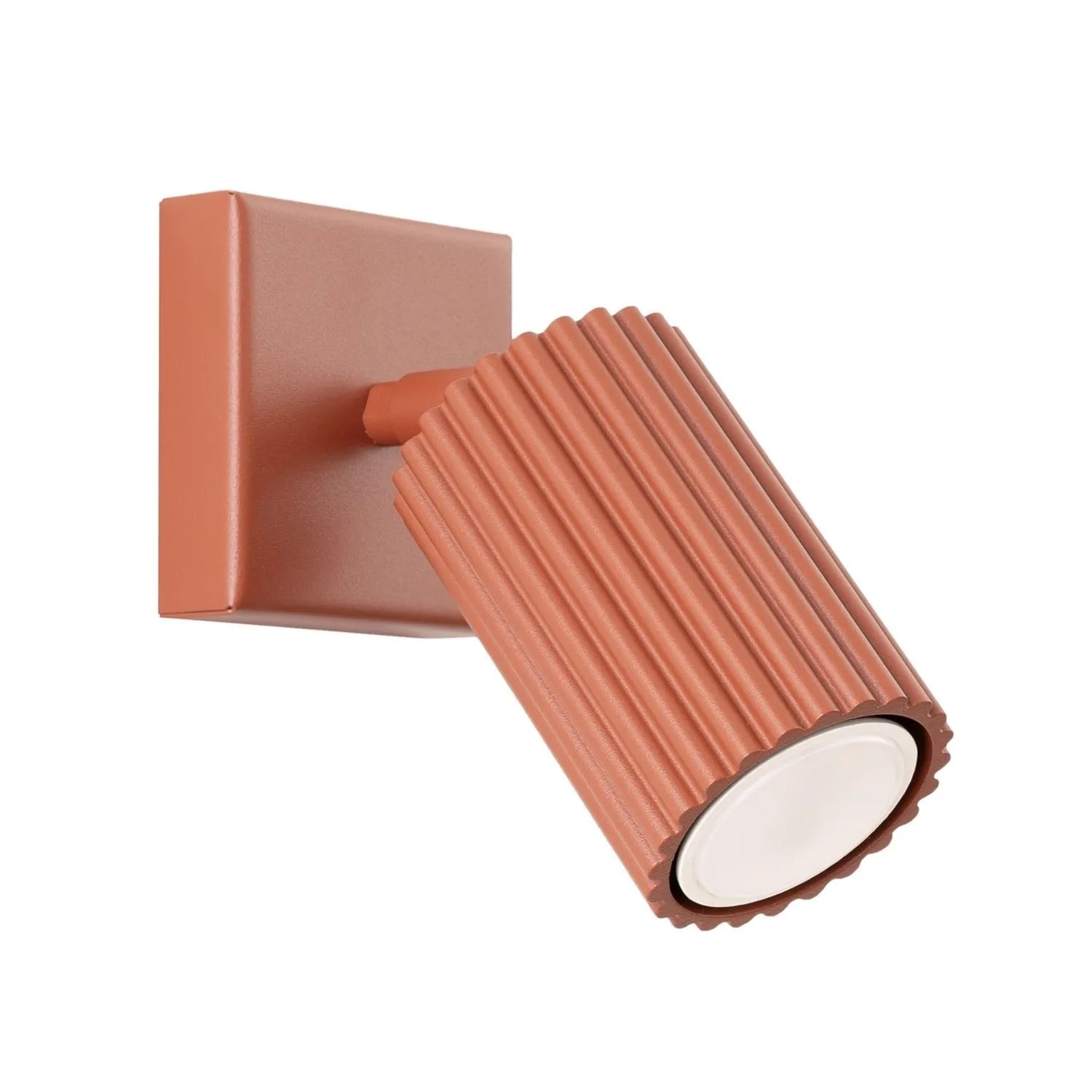 Licht-Erlebnisse Wandspot GU10 8 CM Breit Ockerrot Aluminium Verstellbar Modern