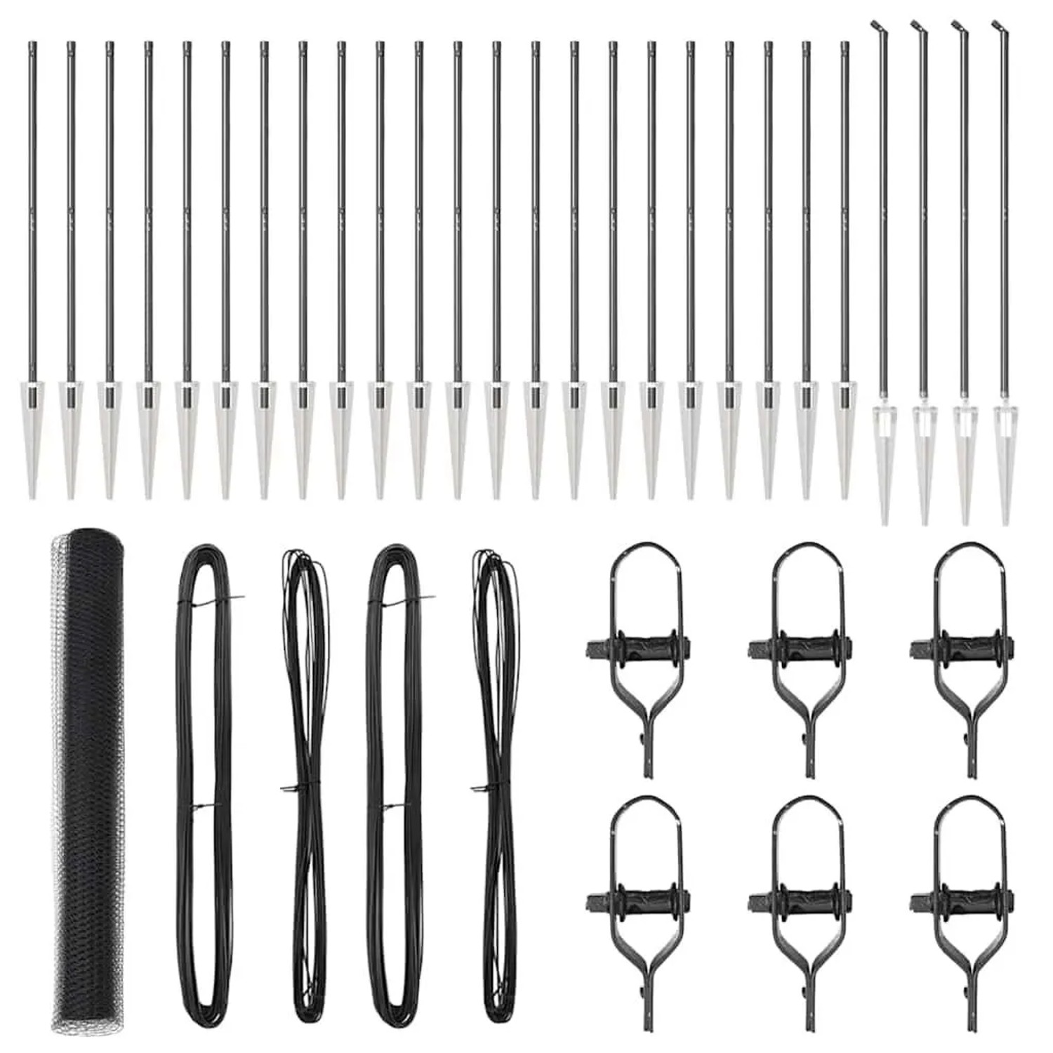 vidaXL Zaunpfosten Grau 50 x 1,2 m 13 mm Gitter Stahl und PVC 3353275 günstig online kaufen