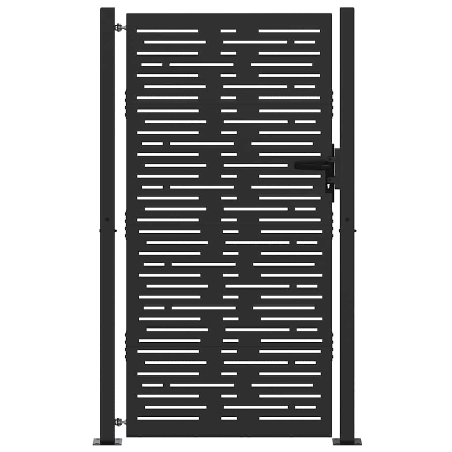 vidaXL Gartentor Schwarz 105 x 175 cm Pulverbeschichteter Stahl 42015902 günstig online kaufen