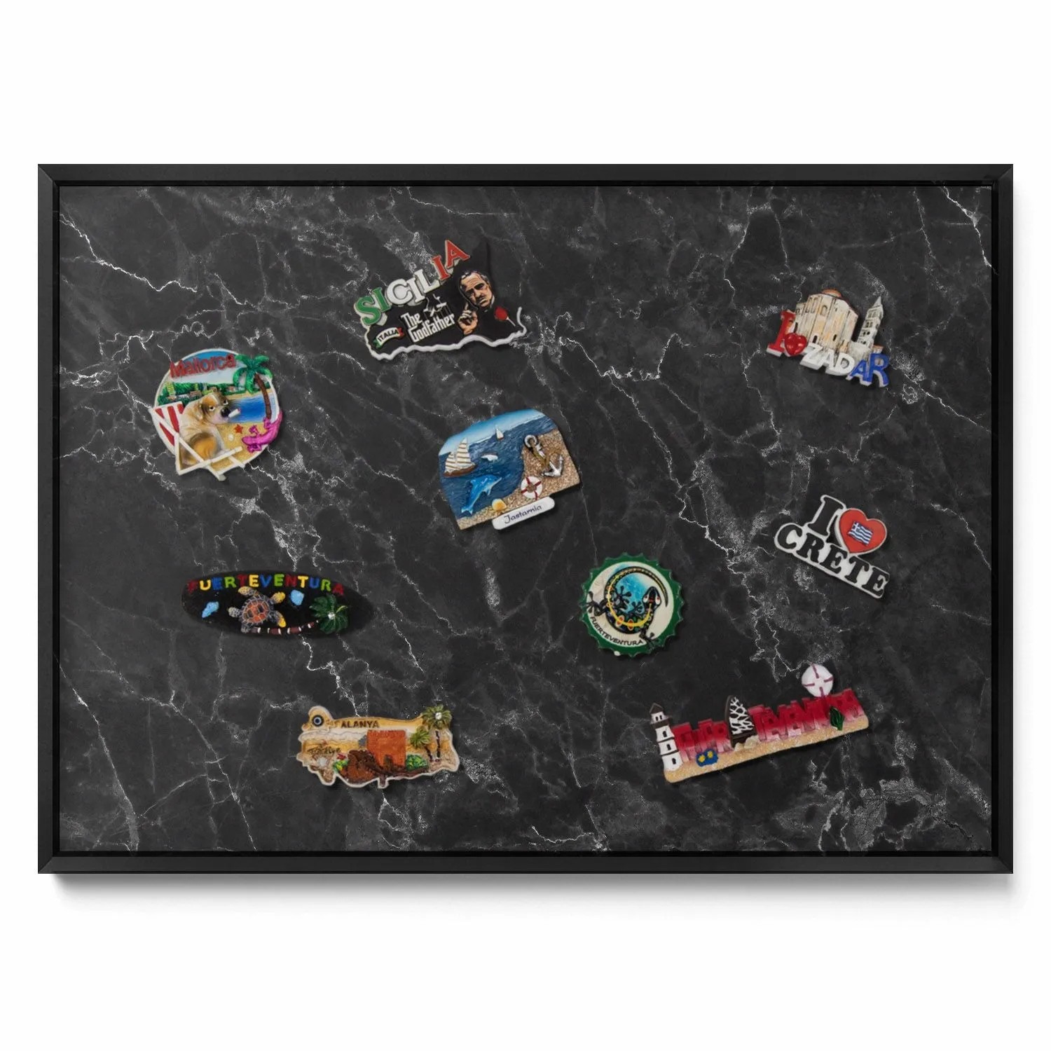 Tulup Magnettafel Blech Magnettafel für Sammlermagnete Eleganter Schwarzer günstig online kaufen