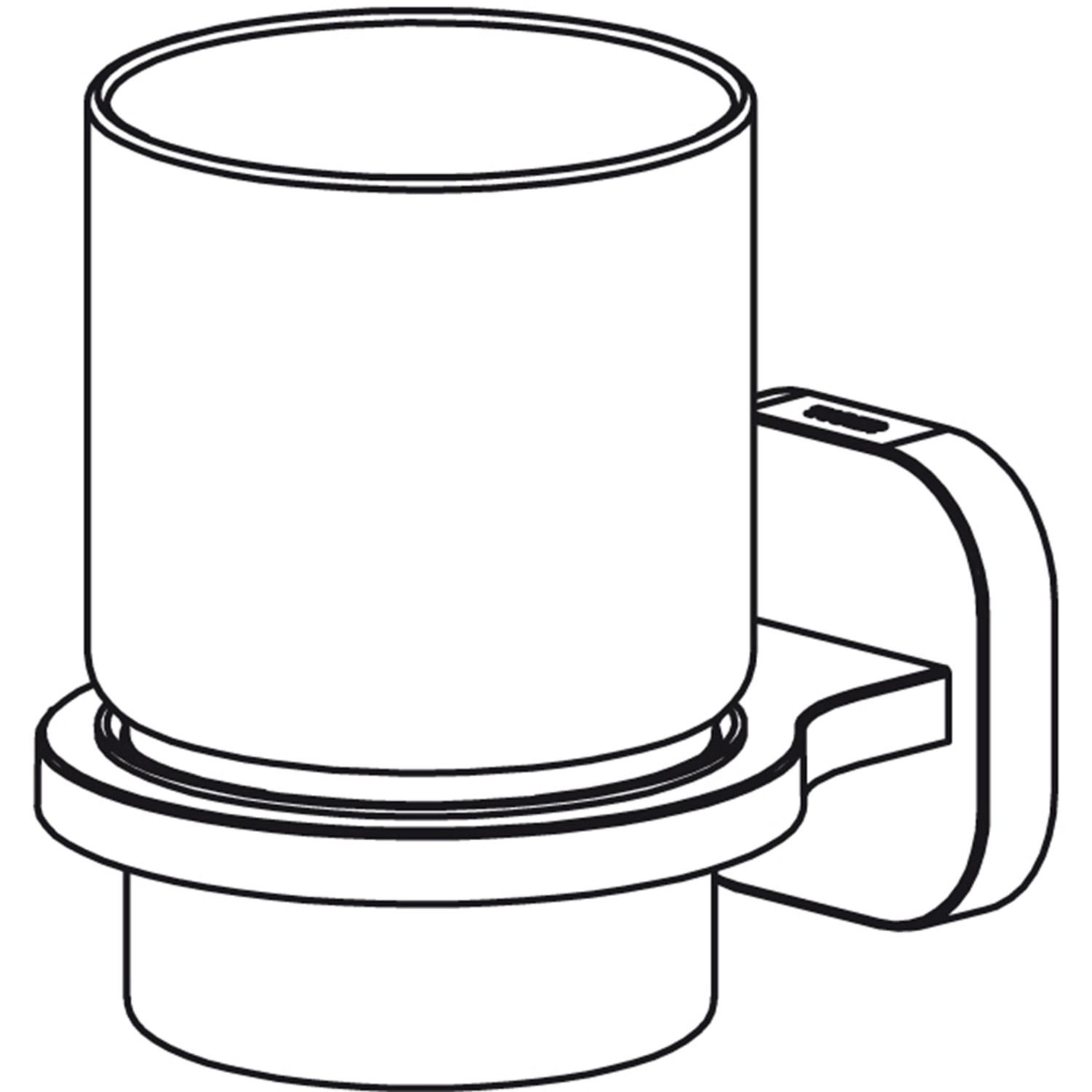 Tiger Ramos Becherhalter Chrom zur Wandmontage, aus verchromtem Edelstahl.
