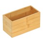Relaxdays Ordnungsbox Bambus Natur Schmal 9,5 cm x 18 cm x 9 cm 260 g