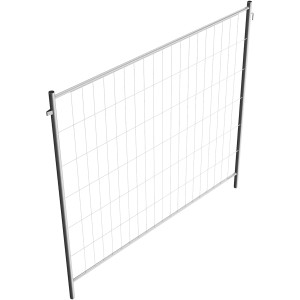 Feuerverzinkter Mobilzaun Profi, 2,2x2m, mit Haken und Ösen für Baustellen und Events.