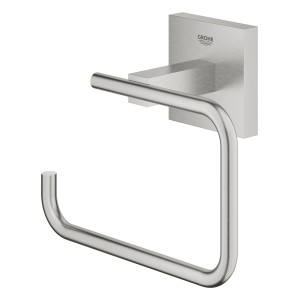 Grohe QuickFix Toilettenpapierhalter Start Cube in Supersteel Optik.