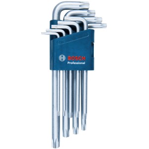 Bosch Professional Innensechskantschlüssel-Set TX, 9-teilig, im Halter.