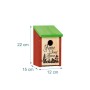 Relaxdays Nistkasten Tannenholz Stahl Rot Aufklappbar Home-Tweet-Home-Aufschrift 22 cm x 12 cm x 15 cm 0,5 kg_4