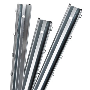 Aquagart Z-Profil Zaunpfosten 1,5m, verzinkt, mit Haken für Wildzaun und Knotengeflecht.