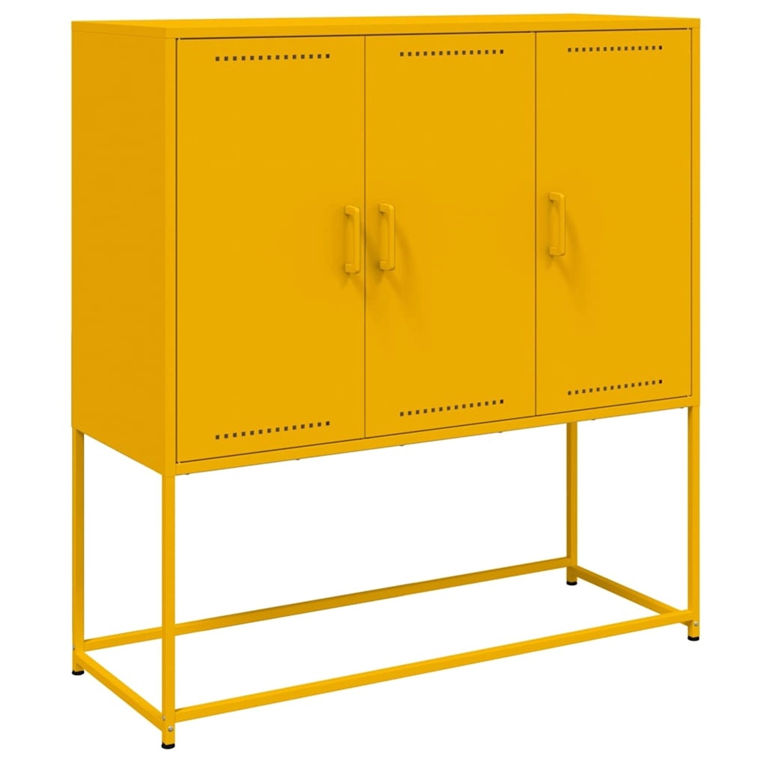 vidaXL Highboard Senfgelb 100,5x39x107 cm Stahl 846539 günstig online kaufen