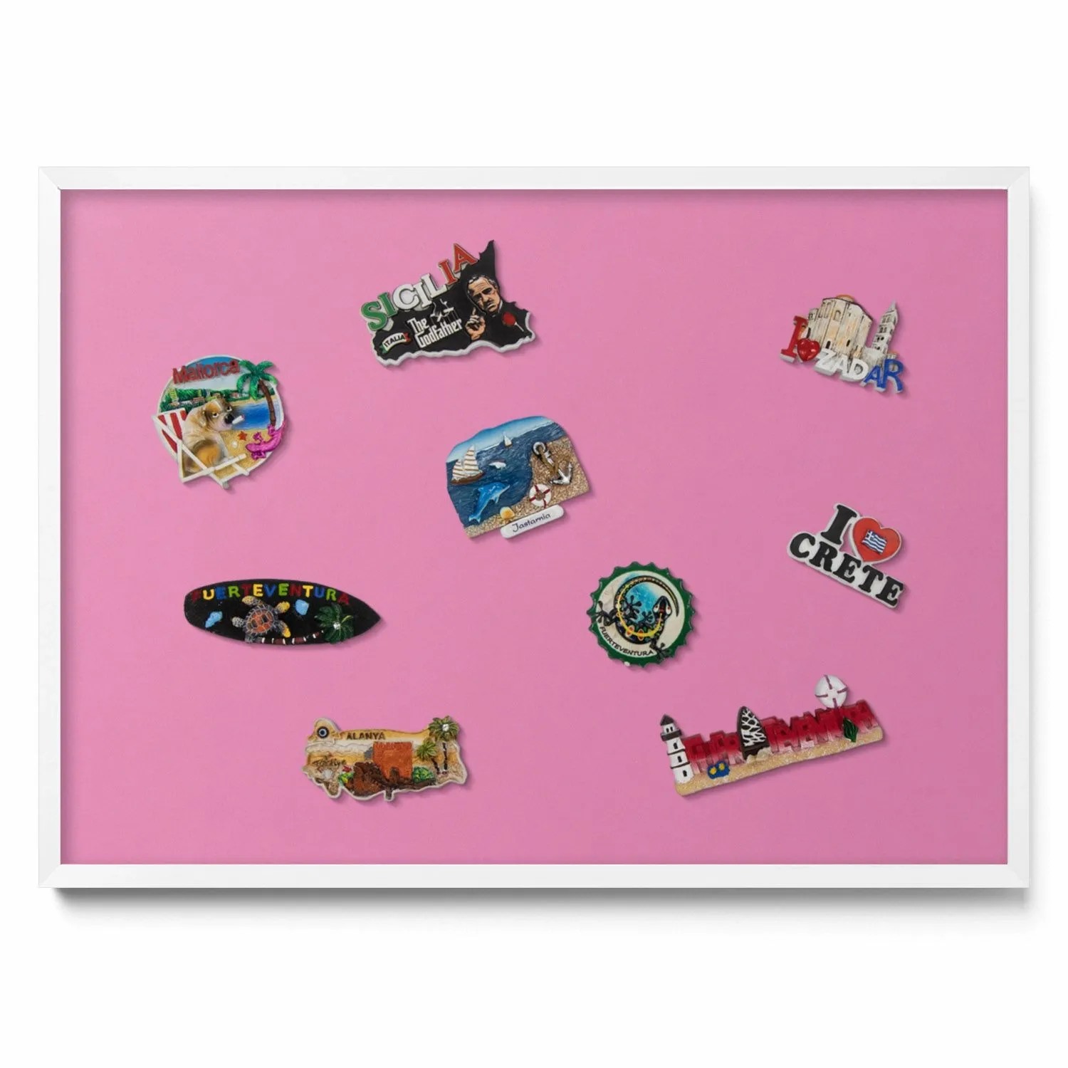 Tulup Magnettafel Wand-Magnettafel für Reisesouvenirs Farbe Rosa 70x50 cm B günstig online kaufen