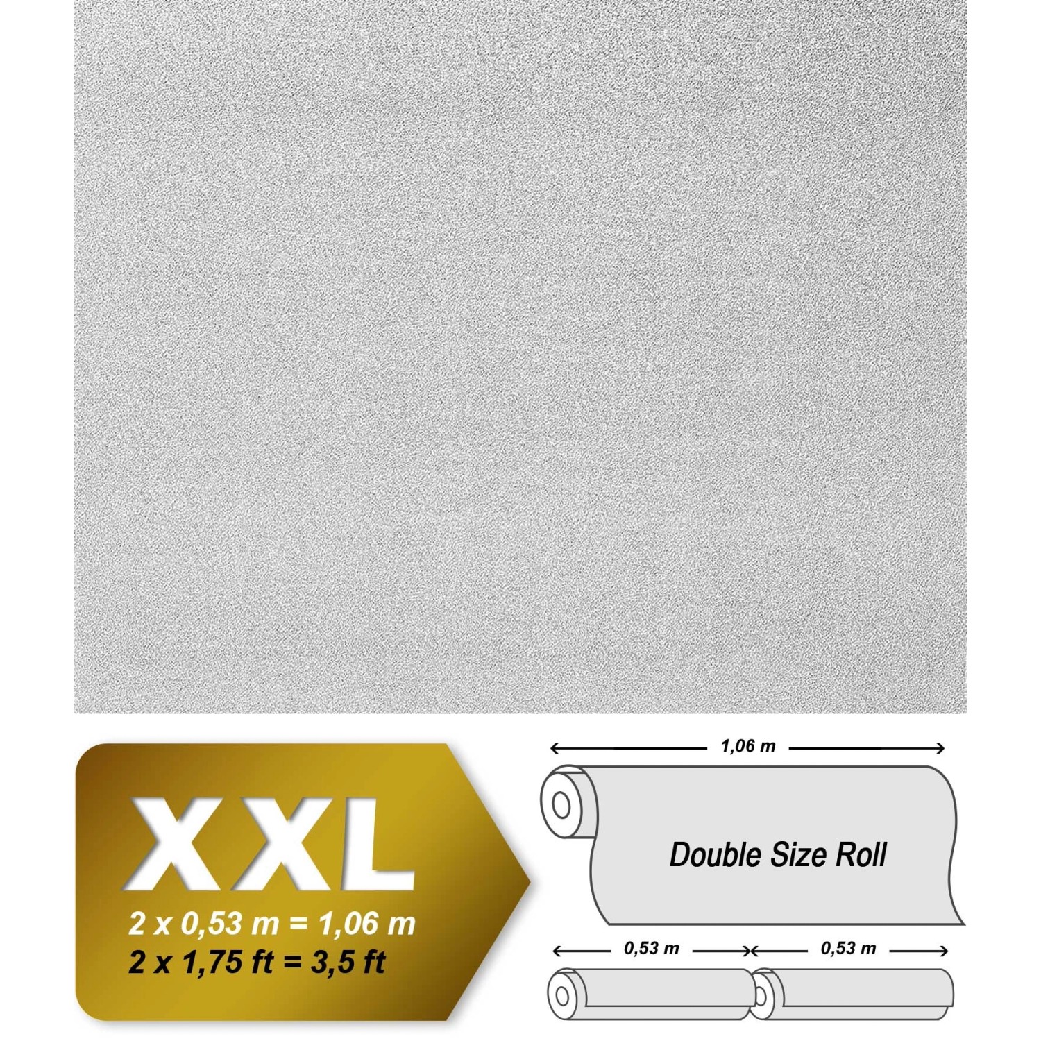 Weiße Struktur Vliestapete EDEM 80300BR60 zum Überstreichen, Detailansicht.