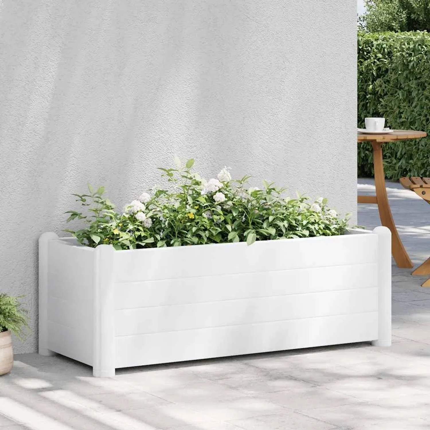 Furnicato Garten-hochbeet Pp Weiß 100x43x35 Cm