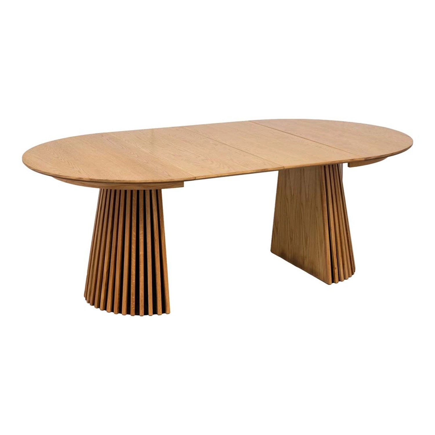 ebuy24 Osaka Esstisch inkl 2 Zusatzplatten Ø120x120-160-200cm Eiche Furnier günstig online kaufen