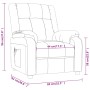 vidaXL Relaxsessel Elektrisch Taupe Stoff 3143575_13