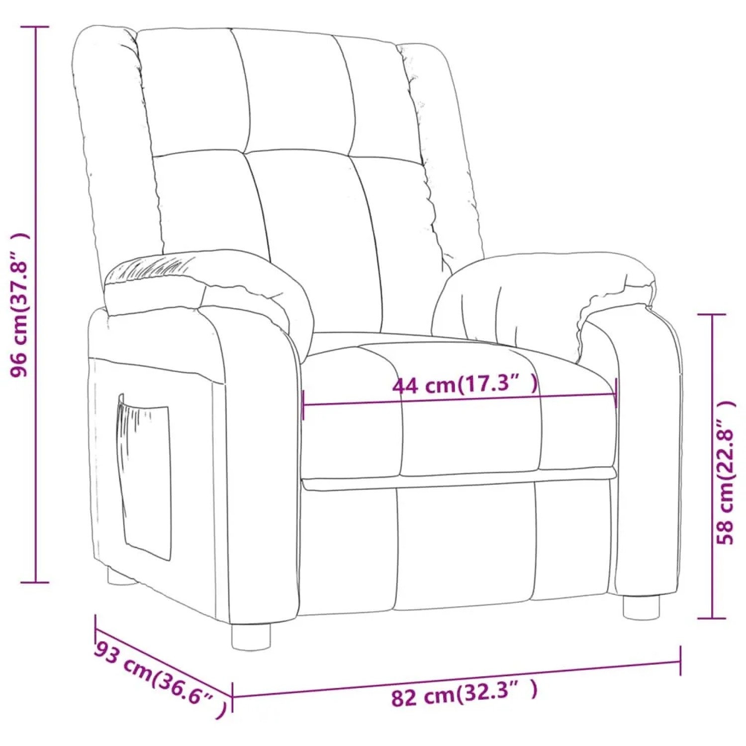vidaXL Relaxsessel Elektrisch Taupe Stoff 3143575_13