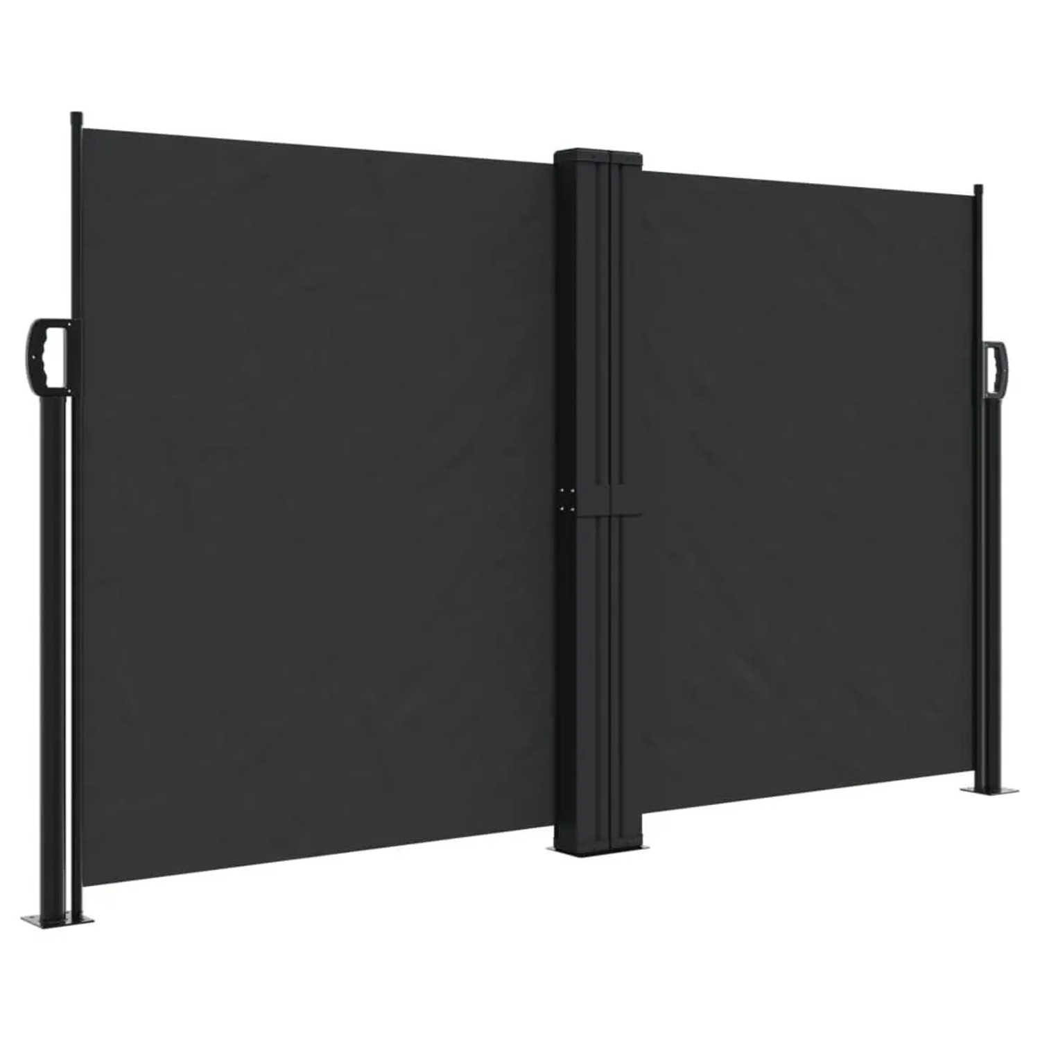 vidaXL Seitenmarkise Ausziehbar Schwarz 140x600 cm 4004609