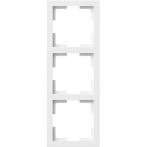 Weißer 3-fach Abdeckrahmen Emelie für Schalter und Steckdosen