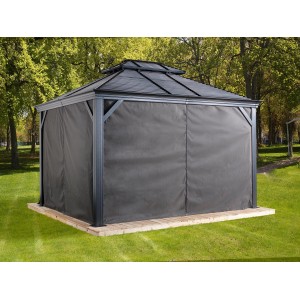 Sojag Pavillon Vorhänge Mykonos 12x16, Seitenteile aus Polyester für Laube.