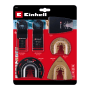 Einhell Multitool-Set, 6-teilig, mit Sägeblättern und Raspel für Multifunktionswerkzeuge.